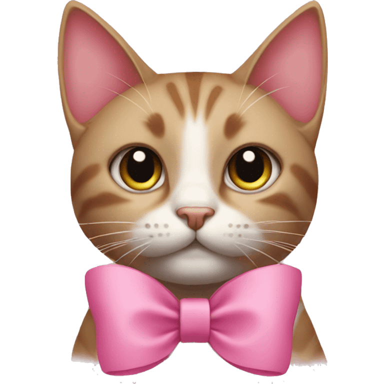 cat with pink bow emoji