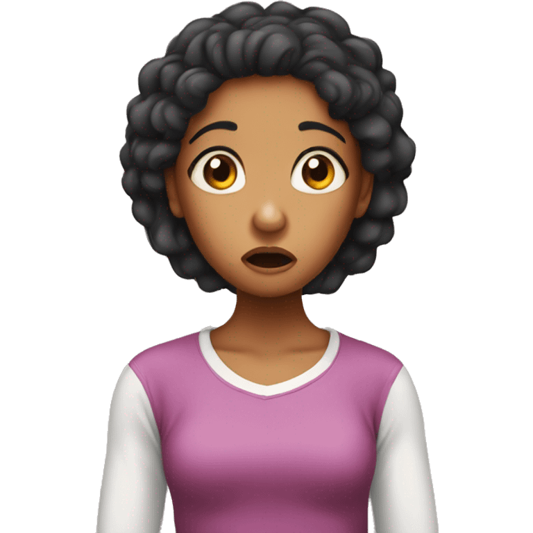 Shocked biracial girl  emoji