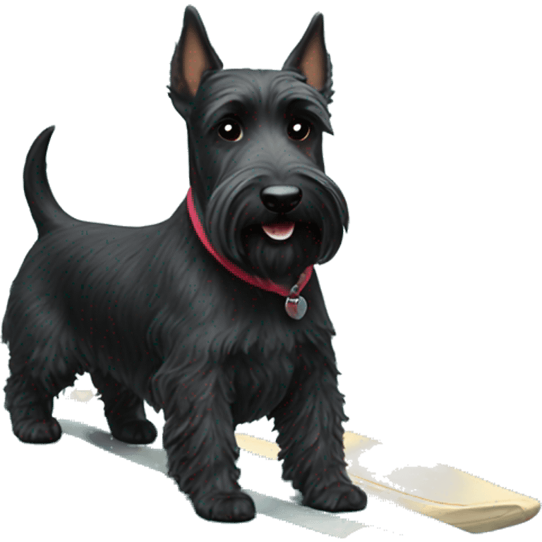 Scottish terrier surfing  emoji