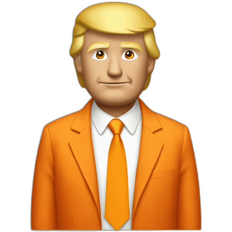 Donald Trump in orange clothing emoji