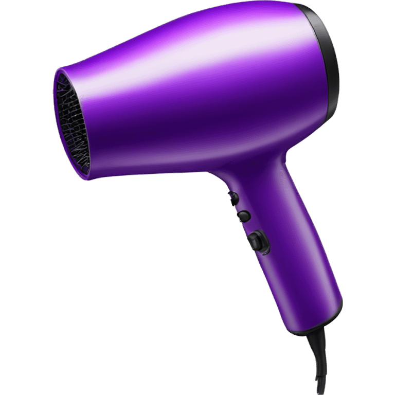 Realistic purple hair dryer isolated  emoji