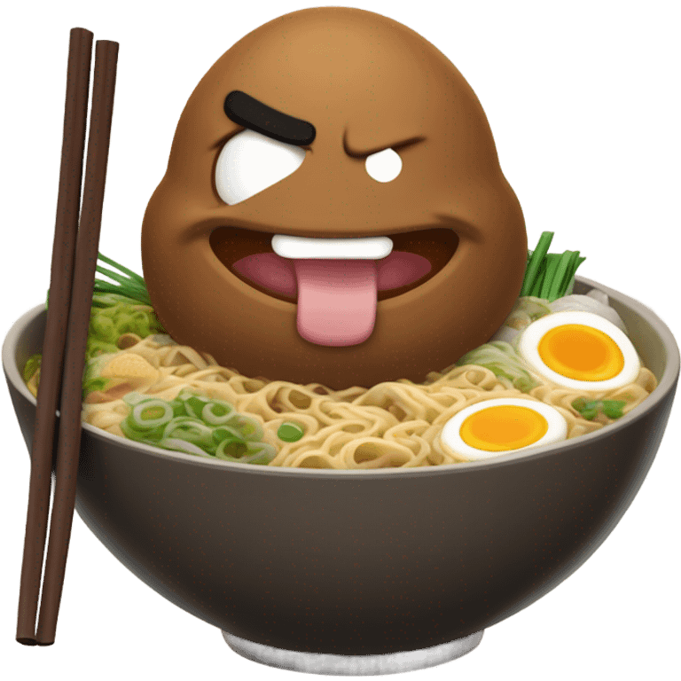 goomba eating ramen emoji