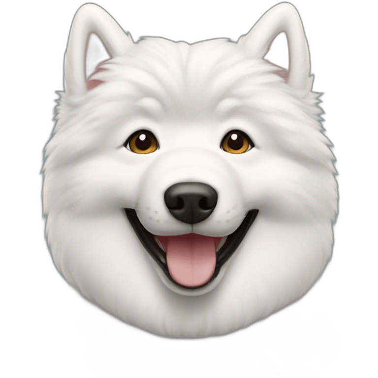 Samoyed smiling emoji