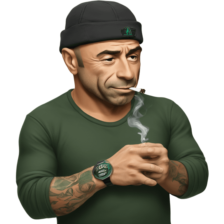 Joe Rogan smoking pot emoji