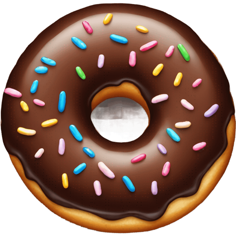 Chocolate donut emoji