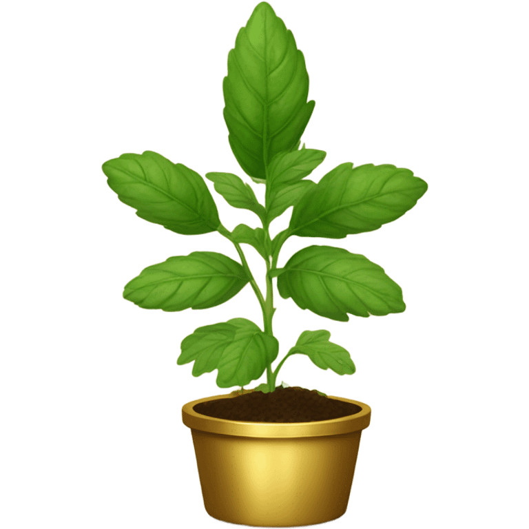 Herb in gold pot emoji