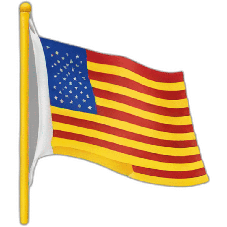 Flag above yellow and below red horizontal emoji