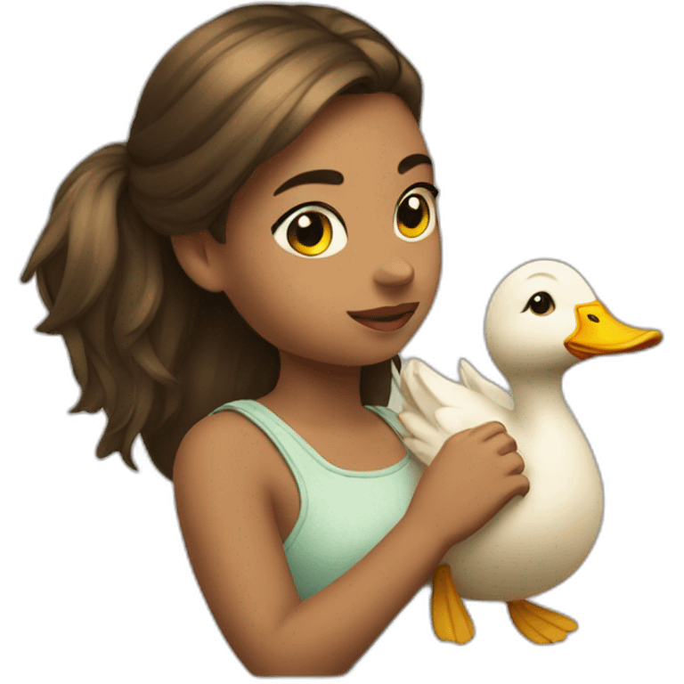 Girl with duck emoji