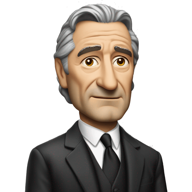 middle aged robert deniro with wise guy suit emoji