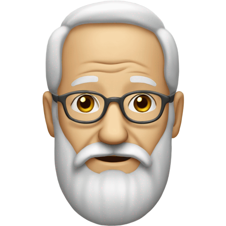 old man with beard portrait emoji