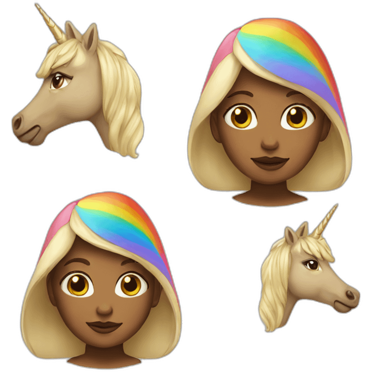 Girl-with-raibow-unicorn-hat emoji