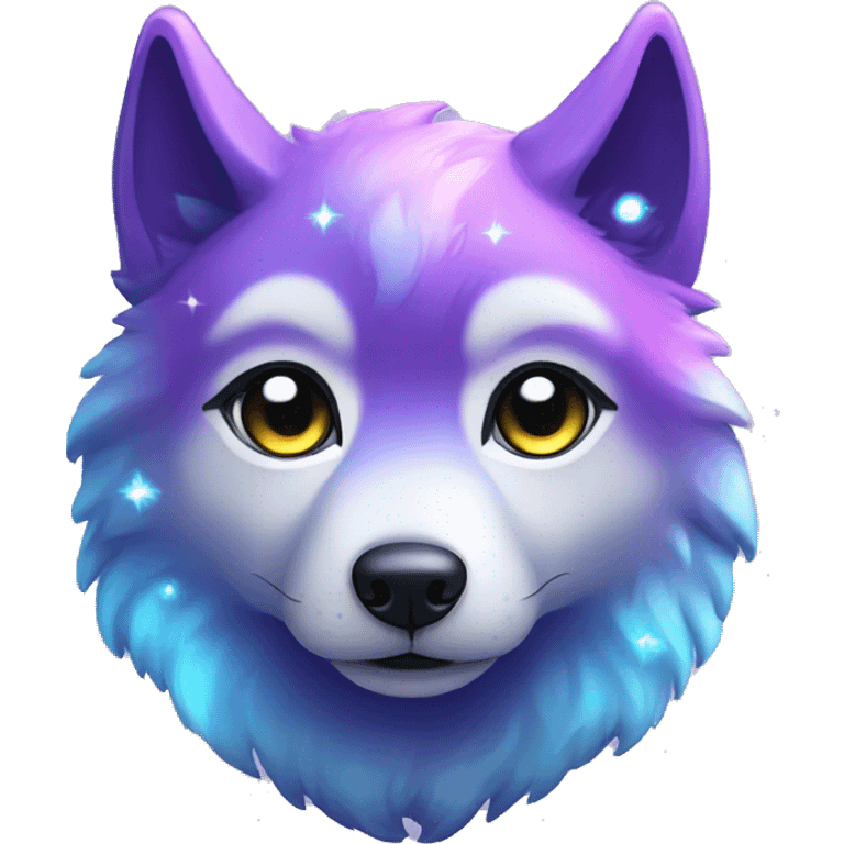 kawaii nebula wolf emoji