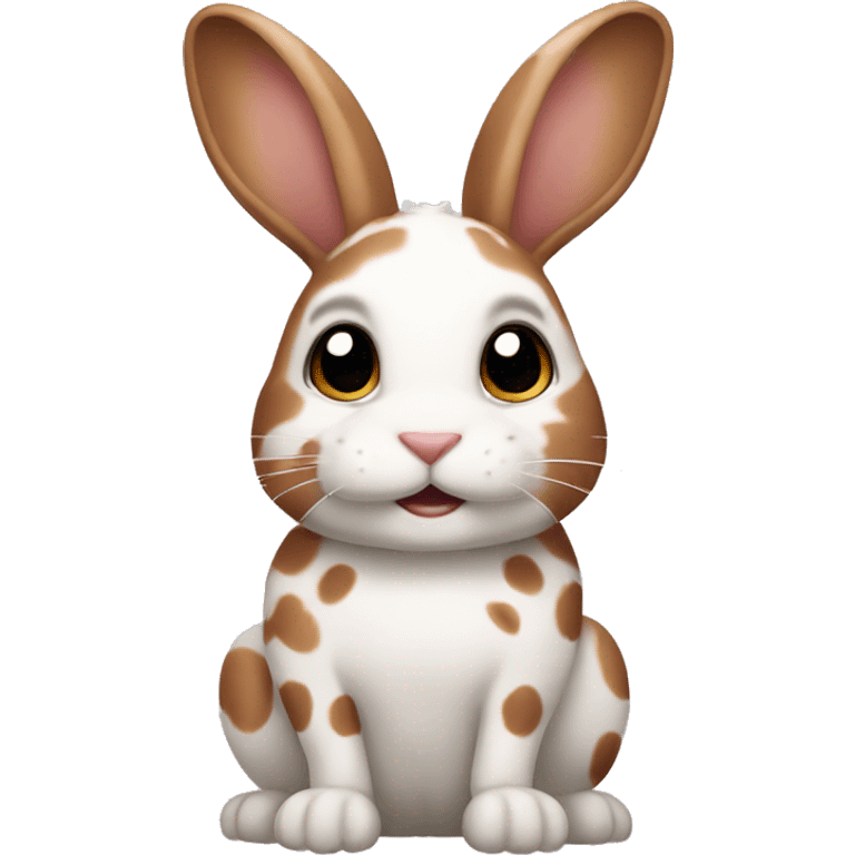 Brown and white spotted bunny  emoji