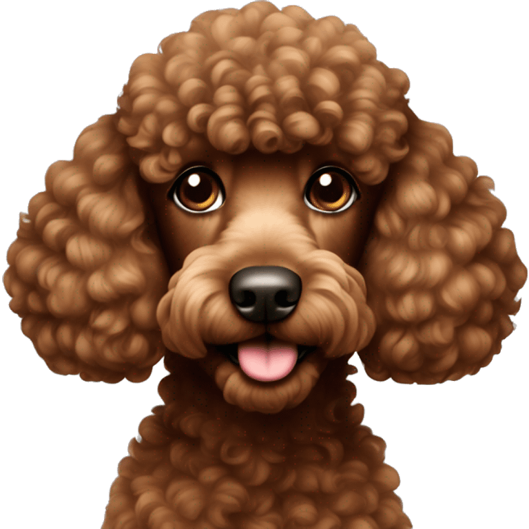 Brown poodle emoji