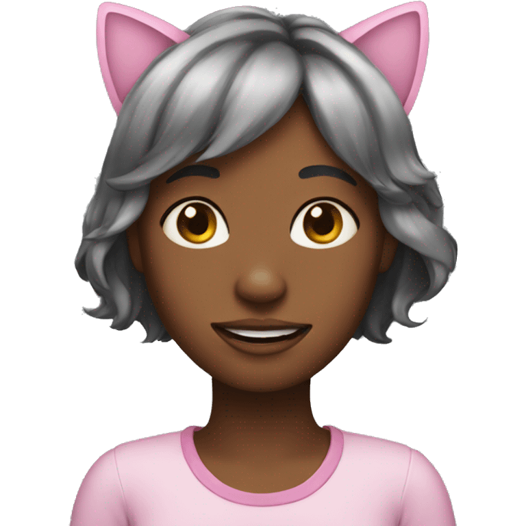 Girl with cat ears emoji