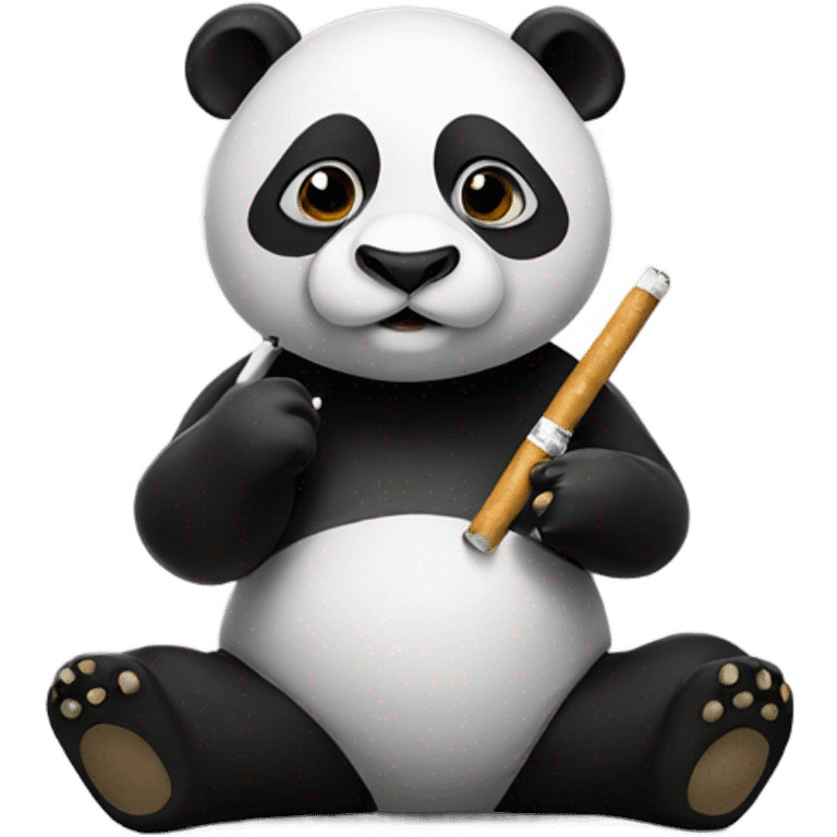 Panda with a cigarette emoji