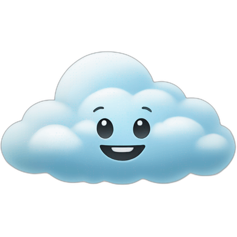 Cloud smiling in the sky emoji