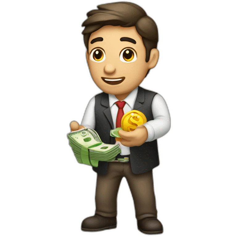 Hombre regalando dinero emoji