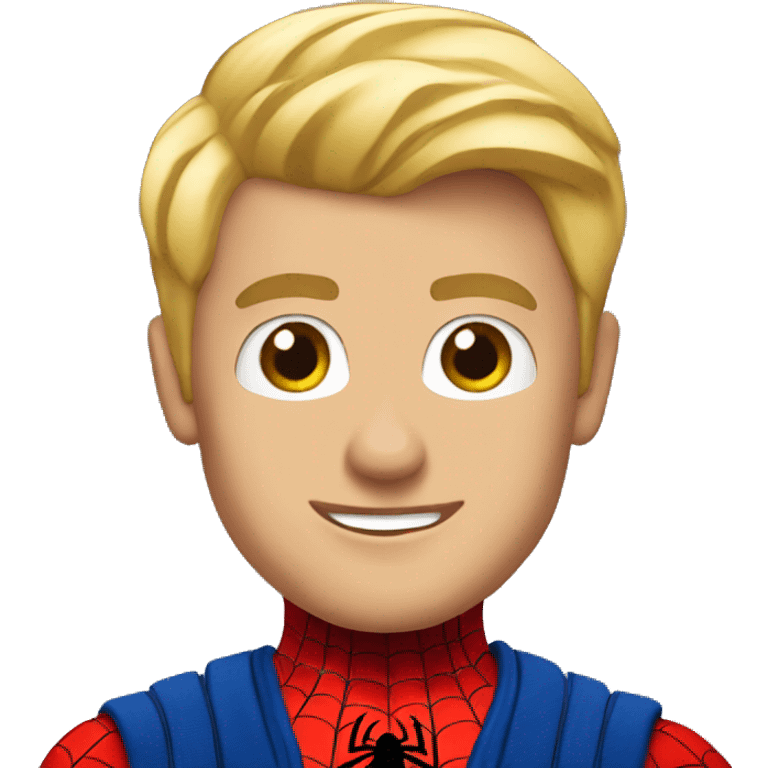 handsome blonde spiderman emoji