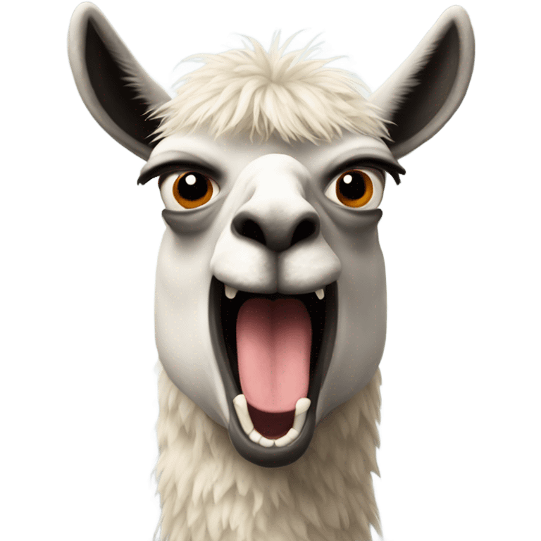 Angry llama emoji