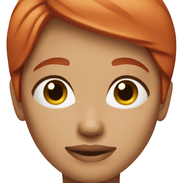 short red color hair female face emoji