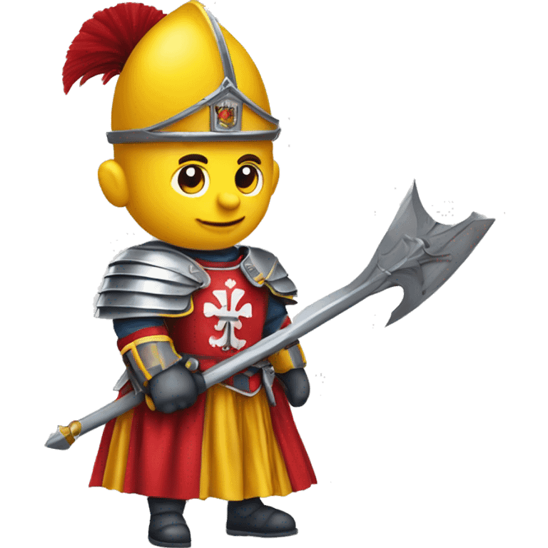 Pontifical Swiss Guard with halberd emoji