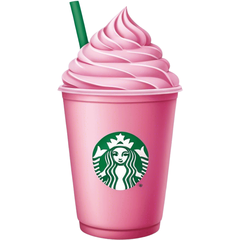 Pink Starbucks drink emoji