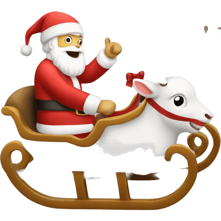 Santa sleigh emoji