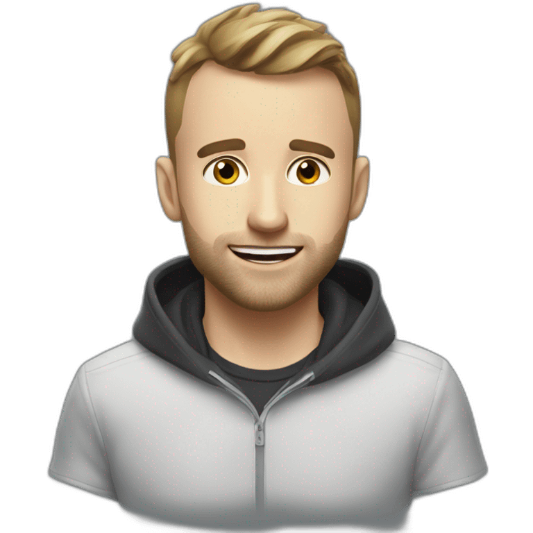 Squeezie qui regarde une télé emoji