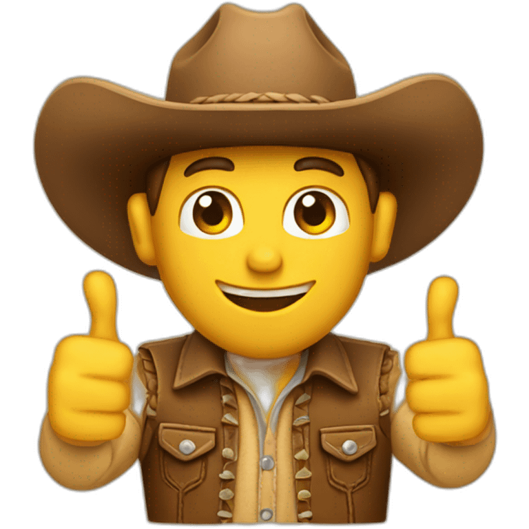 Cowboy with thumbs up emoji