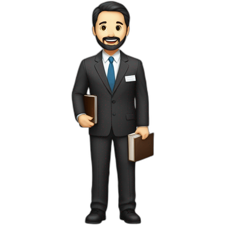 husband american 55 dark hair trimmed beard business suit pastor holding bible, wife asian age 55 black shoulder length hair wearing nurse, no children emoji