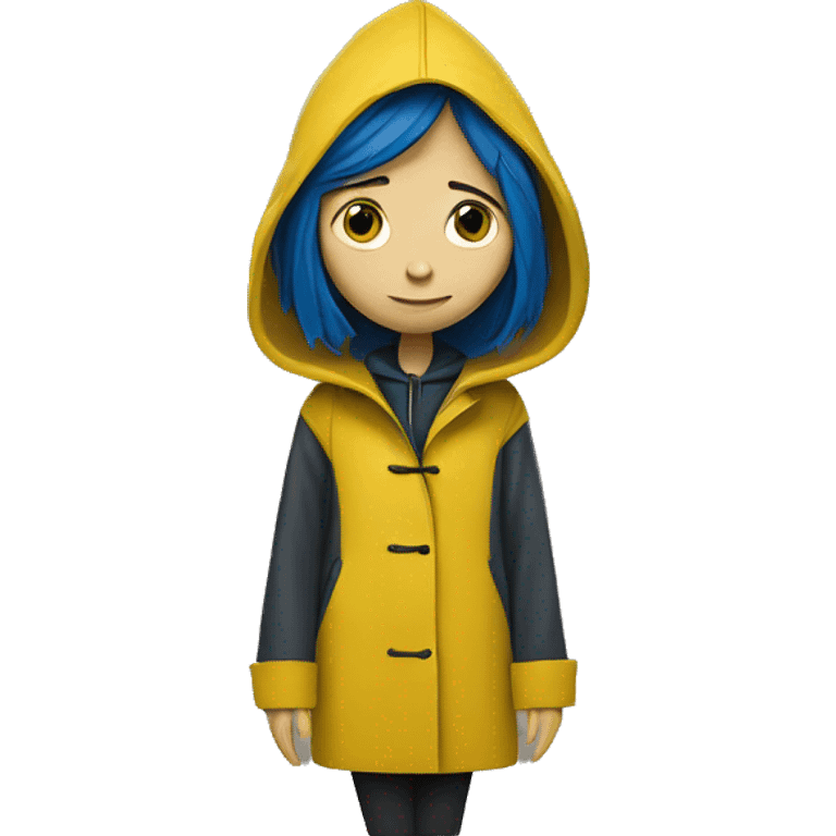 Coraline in yellow raincoat  emoji