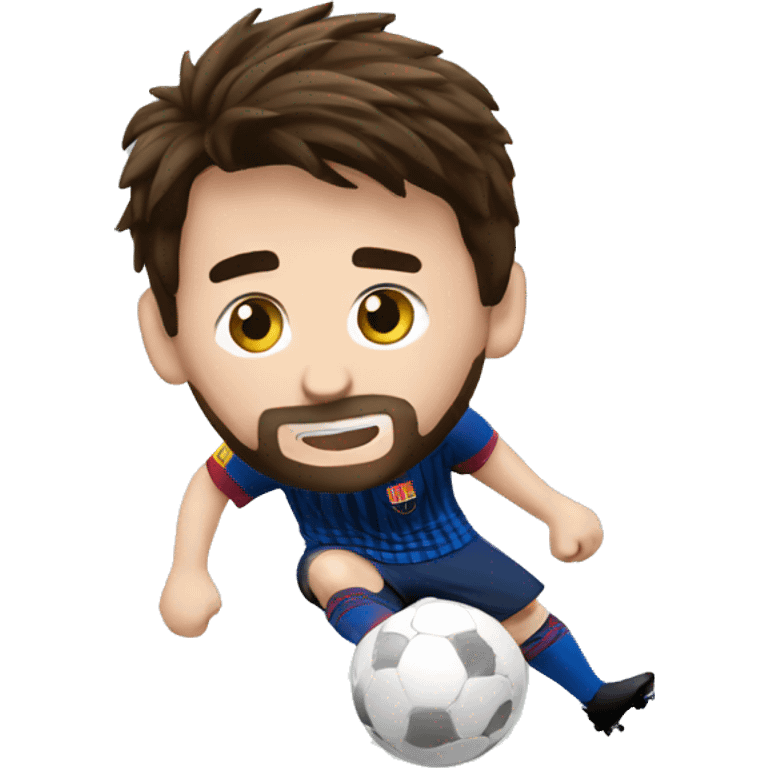 messi kicking ball emoji