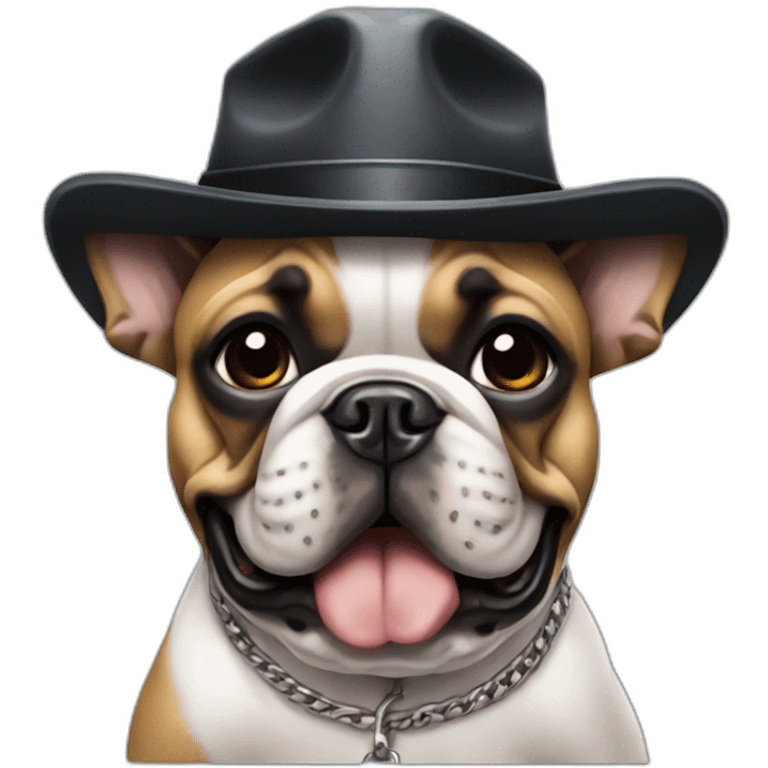 French bulldog gangster emoji