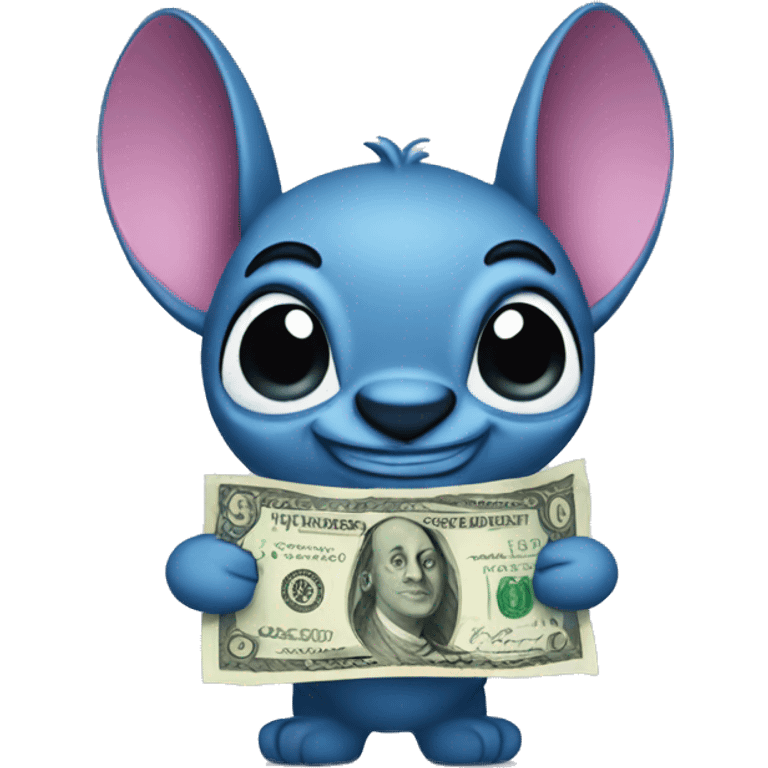 Stich with money emoji