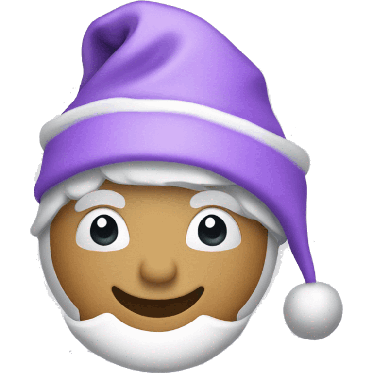 light purple christmas hat emoji