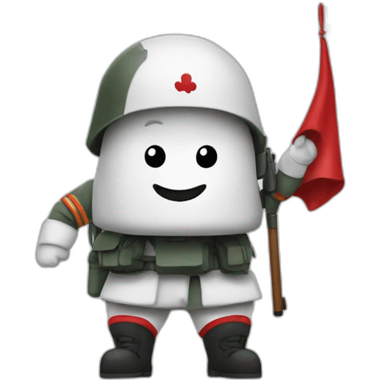 Bonhomme qui fais un Salut militaire emoji