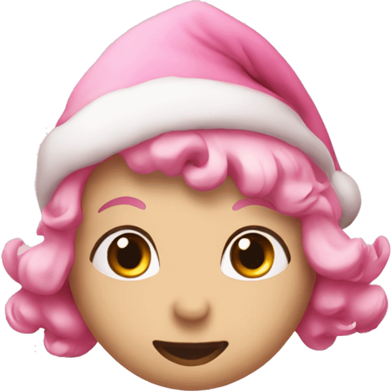 Christmas pink emoji