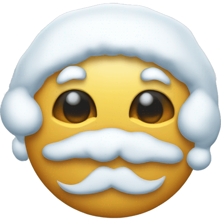 christmas snowy button, game icon emoji