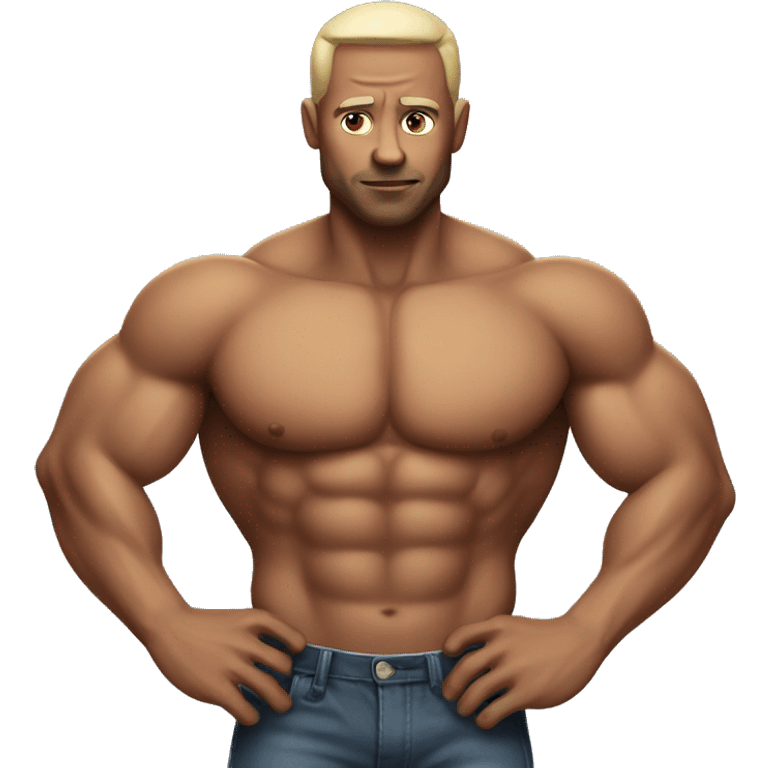 man with muscle body emoji