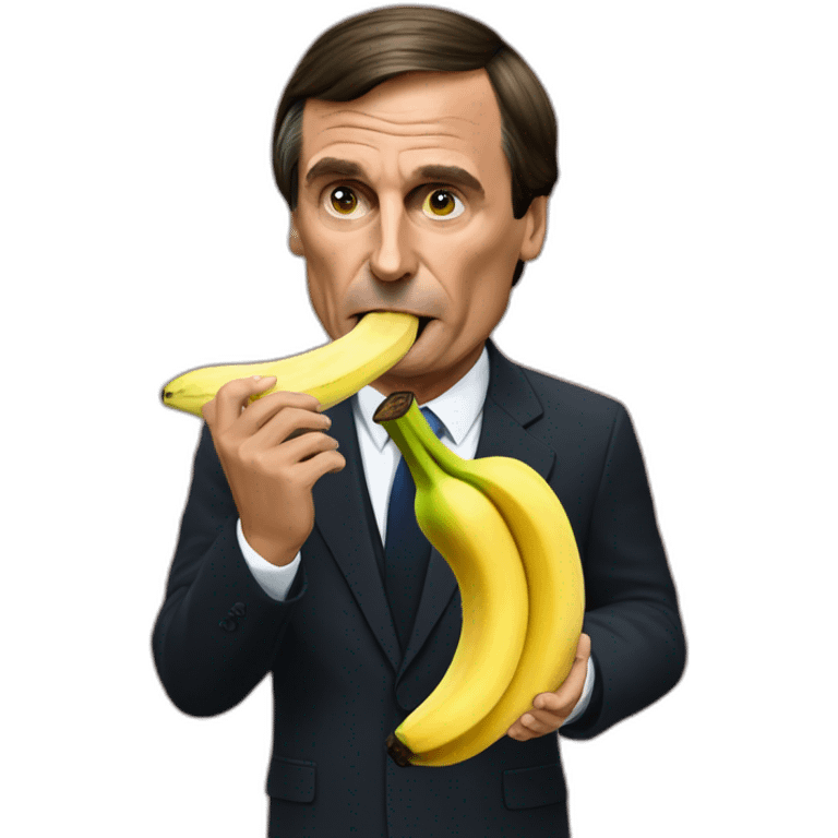 jair bolsonaro eating banano emoji