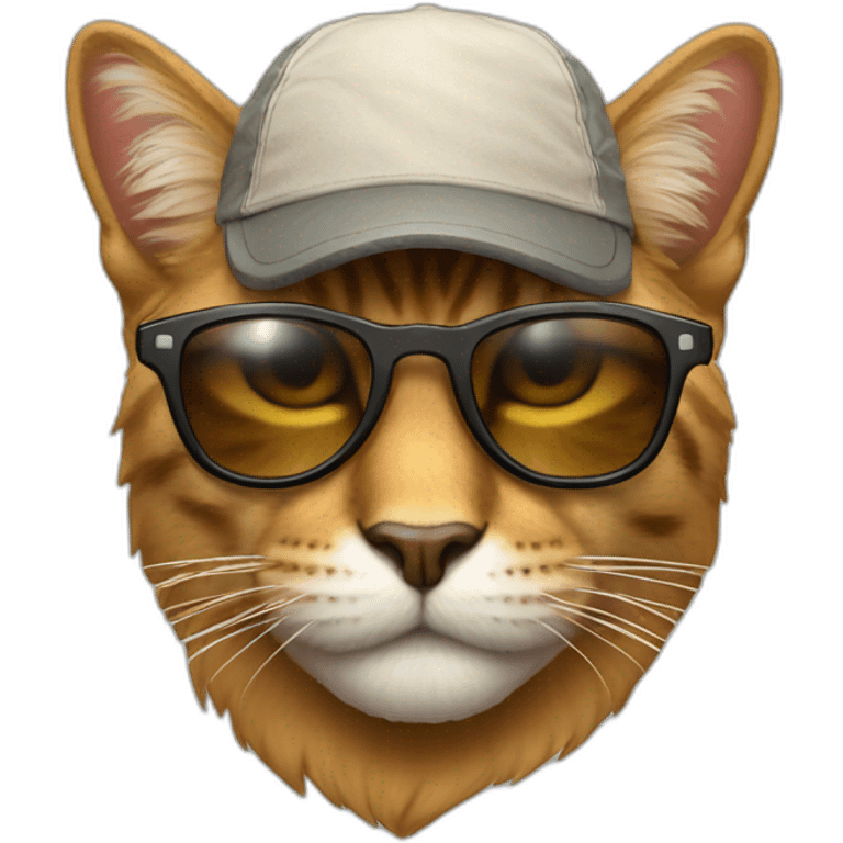 Like a boss Mountain cat with sunglasses emoji