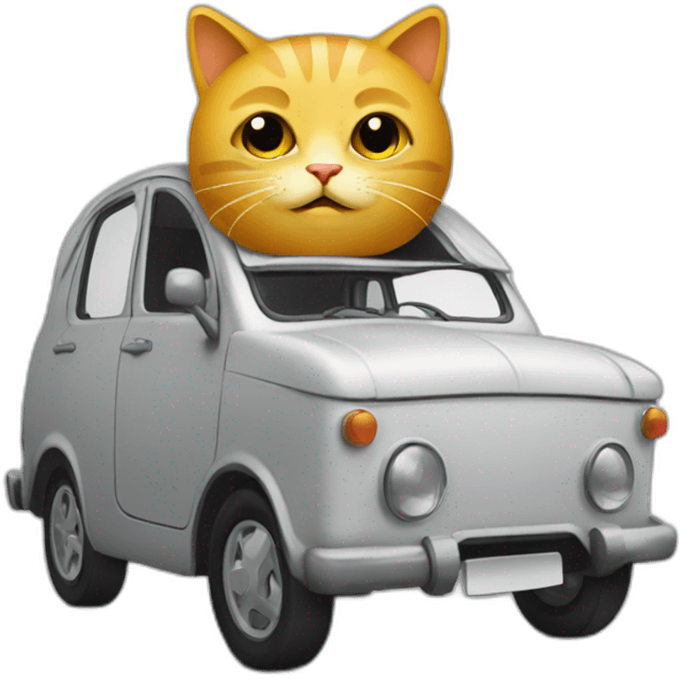 Chat sur voiture emoji