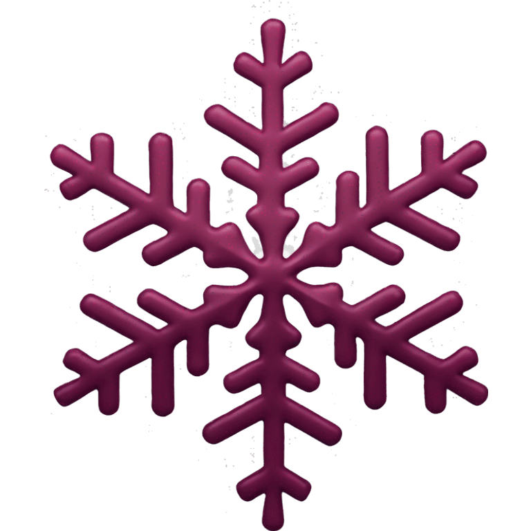 burgundy shimer snowflake emoji