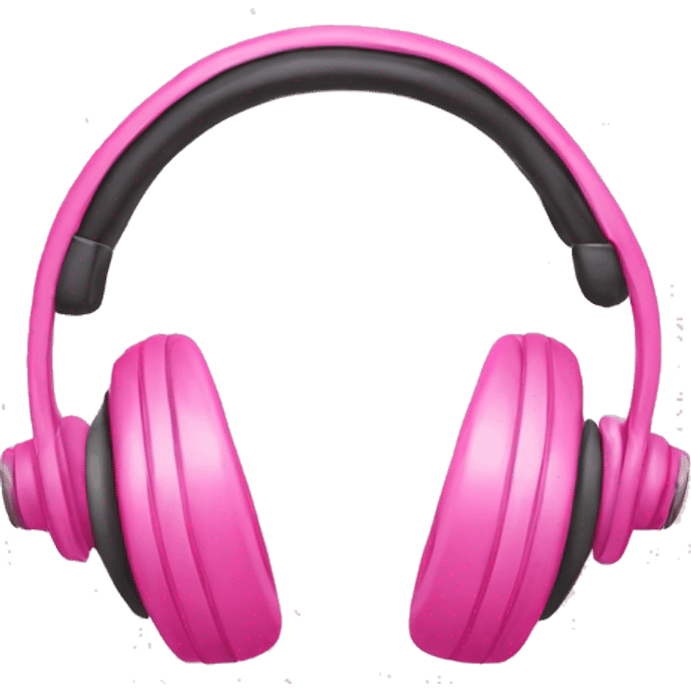 Cute headphones with pink bows on the side  emoji