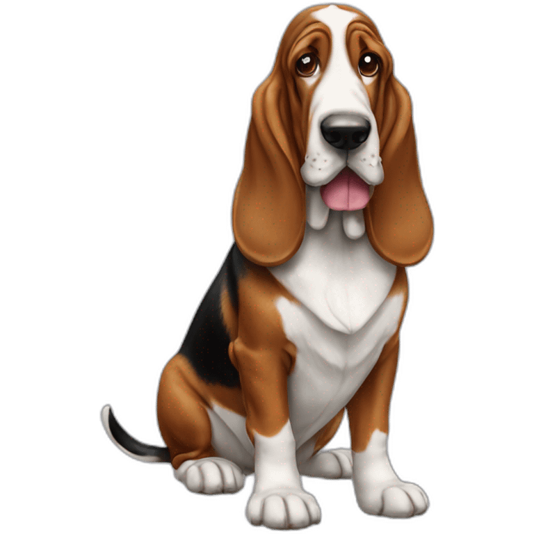 Dog basset hound full-height emoji