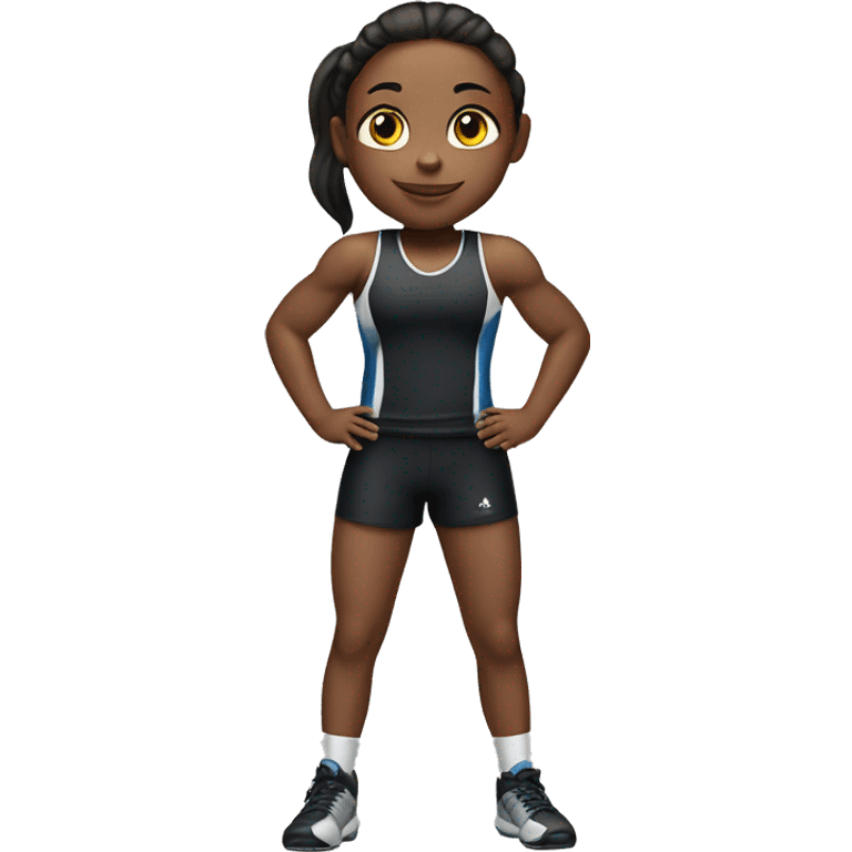 young girl athlete strong emoji