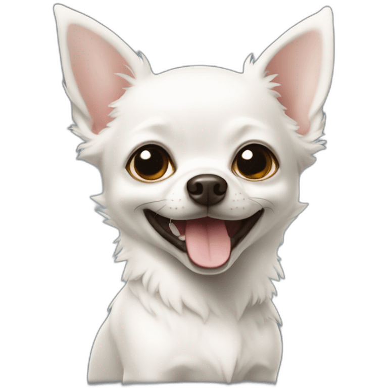 white happy chihuaha emoji