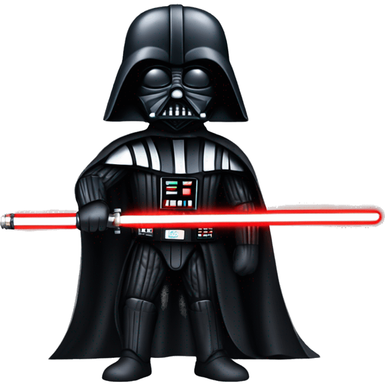 Darth vader with lightsaber out emoji