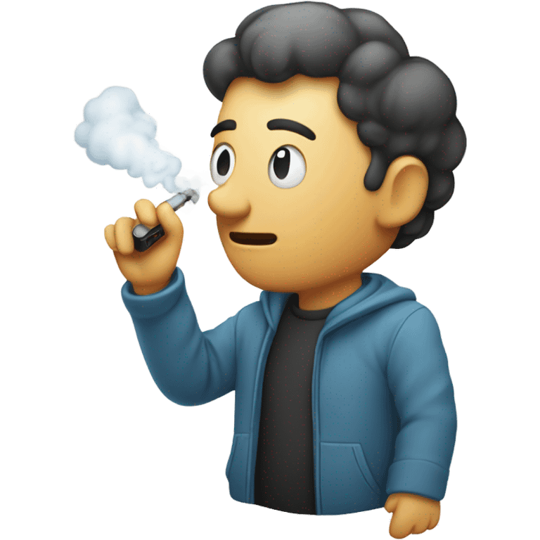 a person vaping emoji